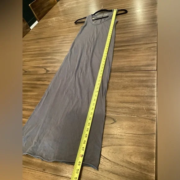 Enza Costa Pima cotton jersey dress Tank Midi long Dress new grey light weight S - Picture 6 of 8